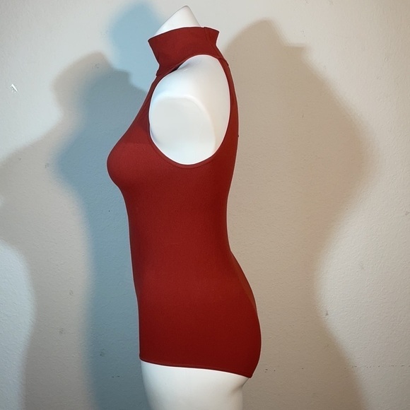 Intimately free people body suit high mock neck keyhole back ribbed M/L M L - Picture 5 of 6